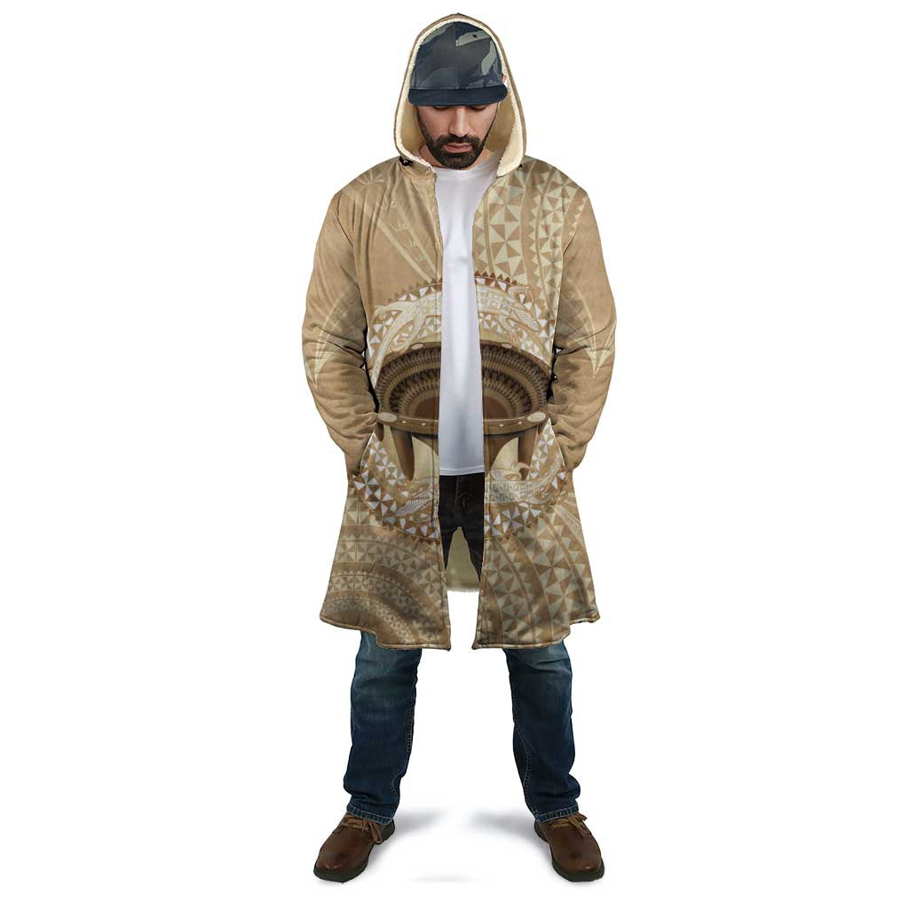 Tonga Skink Kava Bowl Cloak Vintage Tongan Ngatu Pattern