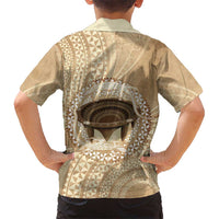Tonga Skink Kava Bowl Family Matching Mermaid Dress and Hawaiian Shirt Vintage Tongan Ngatu Pattern LT14 - Polynesian Pride