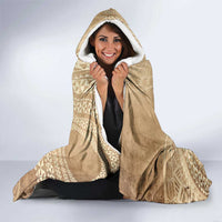 Tonga Skink Kava Bowl Hooded Blanket Vintage Tongan Ngatu Pattern
