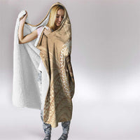 Tonga Skink Kava Bowl Hooded Blanket Vintage Tongan Ngatu Pattern