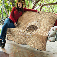 Tonga Skink Kava Bowl Quilt Vintage Tongan Ngatu Pattern