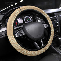 Tonga Skink Kava Bowl Steering Wheel Cover Vintage Tongan Ngatu Pattern