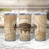 Tonga Skink Kava Bowl Tumbler Cup Vintage Tongan Ngatu Pattern