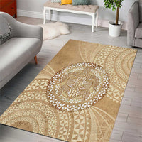 Tonga Ngatu Turtle Area Rug Vintage Tongan Tapa Cloth LT14 - Polynesian Pride