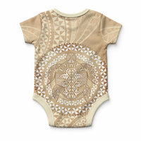 Tonga Ngatu Turtle Baby Onesie Vintage Tongan Tapa Cloth