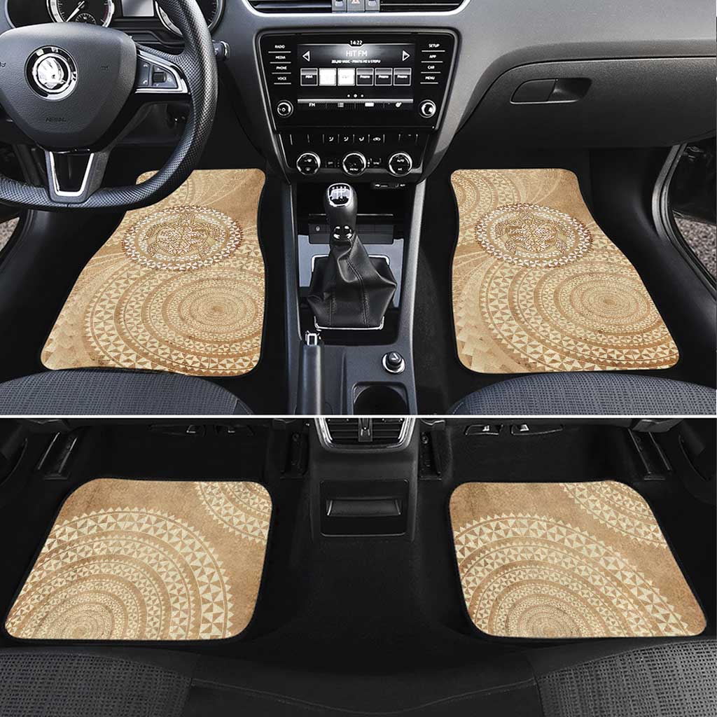 Tonga Ngatu Turtle Car Mats Vintage Tongan Tapa Cloth