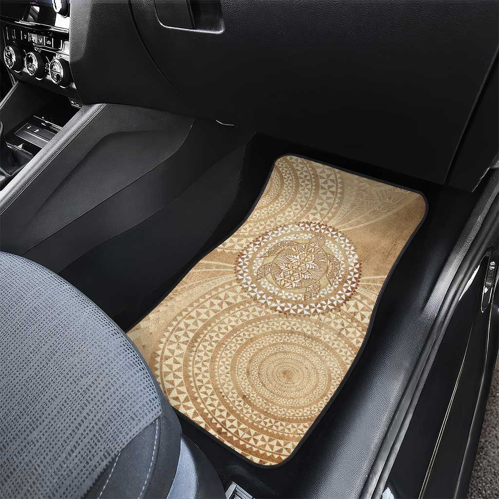Tonga Ngatu Turtle Car Mats Vintage Tongan Tapa Cloth