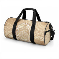 Tonga Ngatu Turtle Duffle Bag Vintage Tongan Tapa Cloth