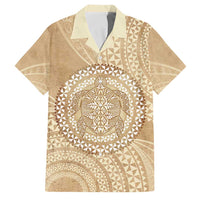 Tonga Ngatu Turtle Family Matching Summer Maxi Dress and Hawaiian Shirt Vintage Tongan Tapa Cloth
