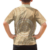 Tonga Ngatu Turtle Kid Hawaiian Shirt Vintage Tongan Tapa Cloth