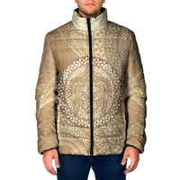 Tonga Ngatu Turtle Padded Jacket Vintage Tongan Tapa Cloth