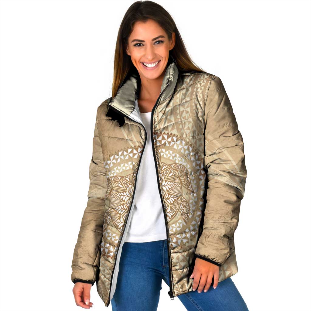 Tonga Ngatu Turtle Padded Jacket Vintage Tongan Tapa Cloth