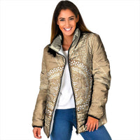 Tonga Ngatu Turtle Padded Jacket Vintage Tongan Tapa Cloth