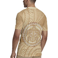 Tonga Ngatu Turtle Rugby Jersey Vintage Tongan Tapa Cloth