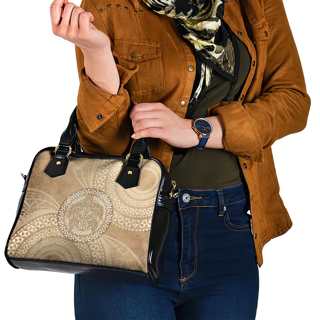 Tonga Ngatu Turtle Shoulder Handbag Vintage Tongan Tapa Cloth
