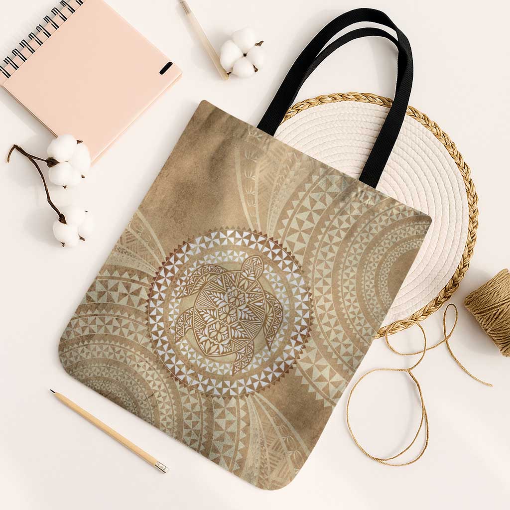 Tonga Ngatu Turtle Tote Bag Vintage Tongan Tapa Cloth