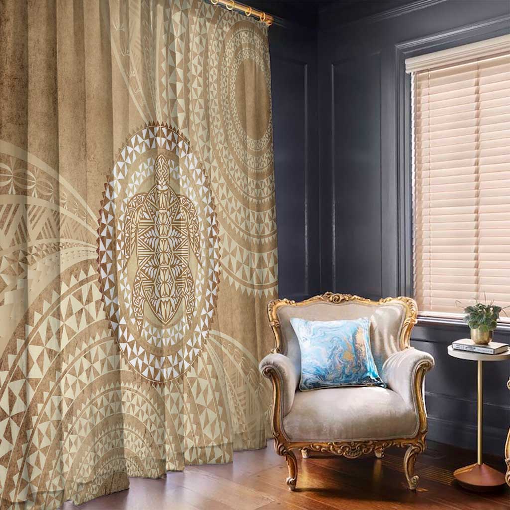Tonga Ngatu Turtle Window Curtain Vintage Tongan Tapa Cloth