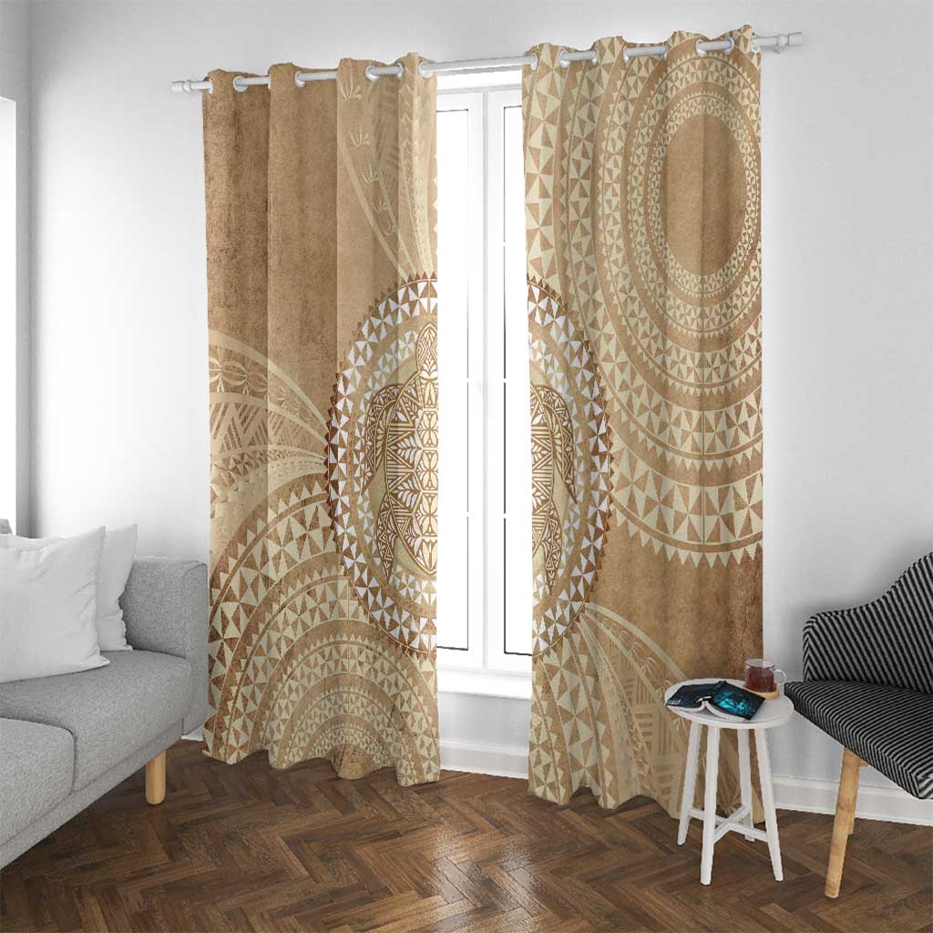 Tonga Ngatu Turtle Window Curtain Vintage Tongan Tapa Cloth