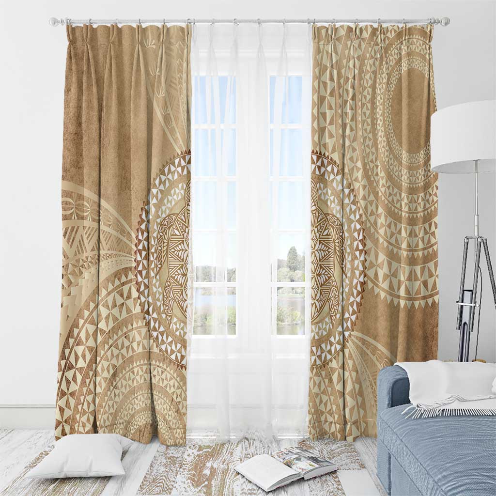 Tonga Ngatu Turtle Window Curtain Vintage Tongan Tapa Cloth