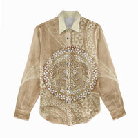 Tonga Ngatu Turtle Women Casual Shirt Vintage Tongan Tapa Cloth
