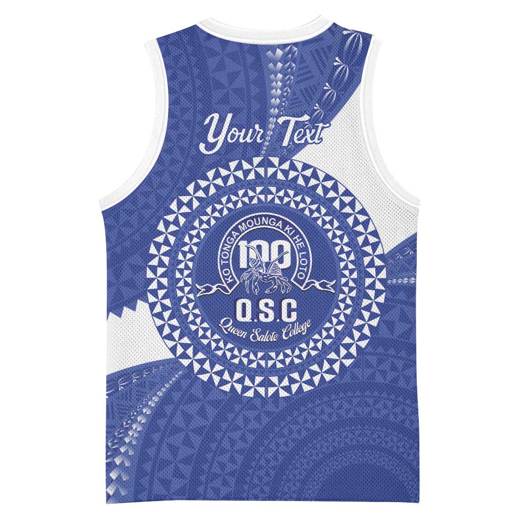 Queen Salote College 100th Anniversary Personalized Basketball Jersey Est 1926 Kolisi Fefine Tongan Ngatu Pattern LT14 - Polynesian Pride