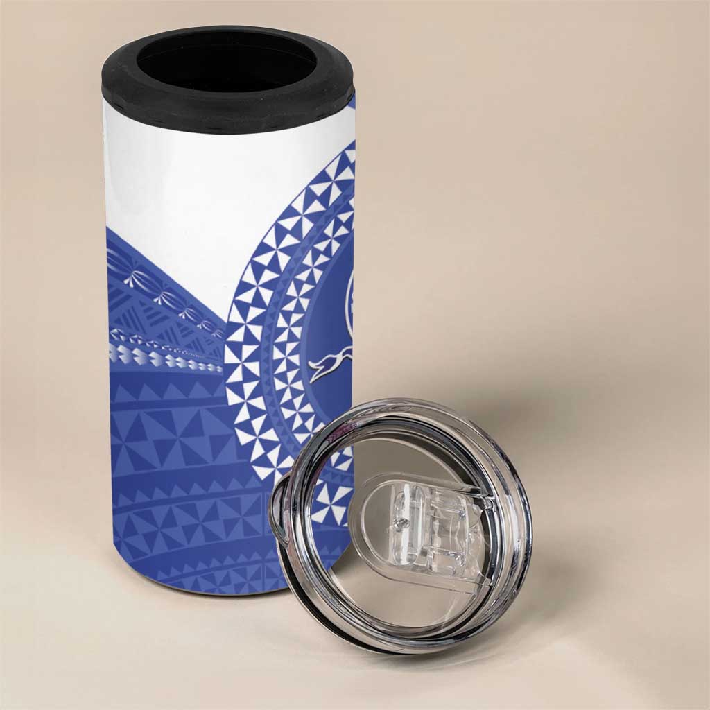 Queen Salote College 100th Anniversary 4 in 1 Can Cooler Tumbler Est 1926 Kolisi Fefine Tongan Ngatu Pattern LT14 - Polynesian Pride