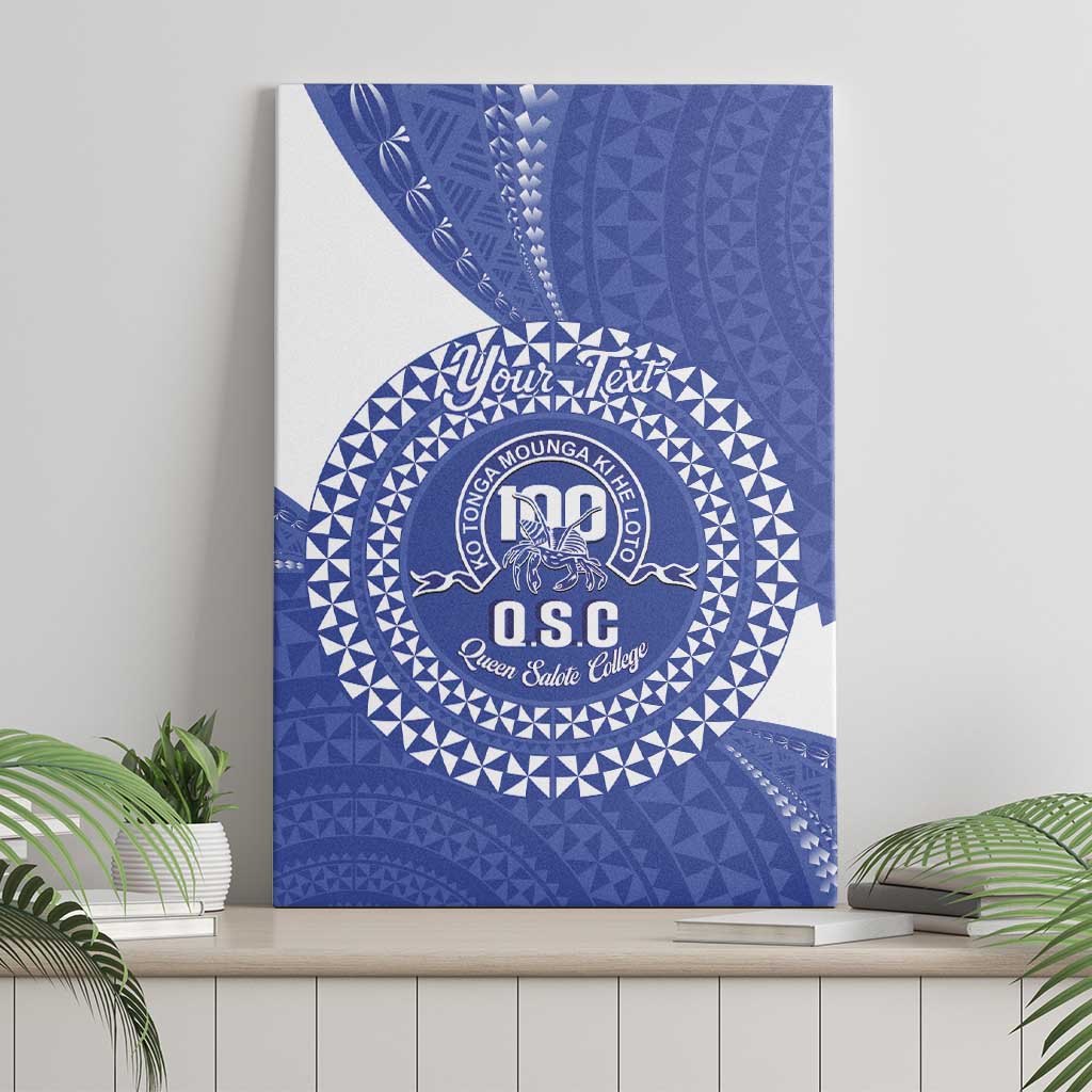 Queen Salote College 100th Anniversary Personalized Canvas Wall Art Est 1926 Kolisi Fefine Tongan Ngatu Pattern