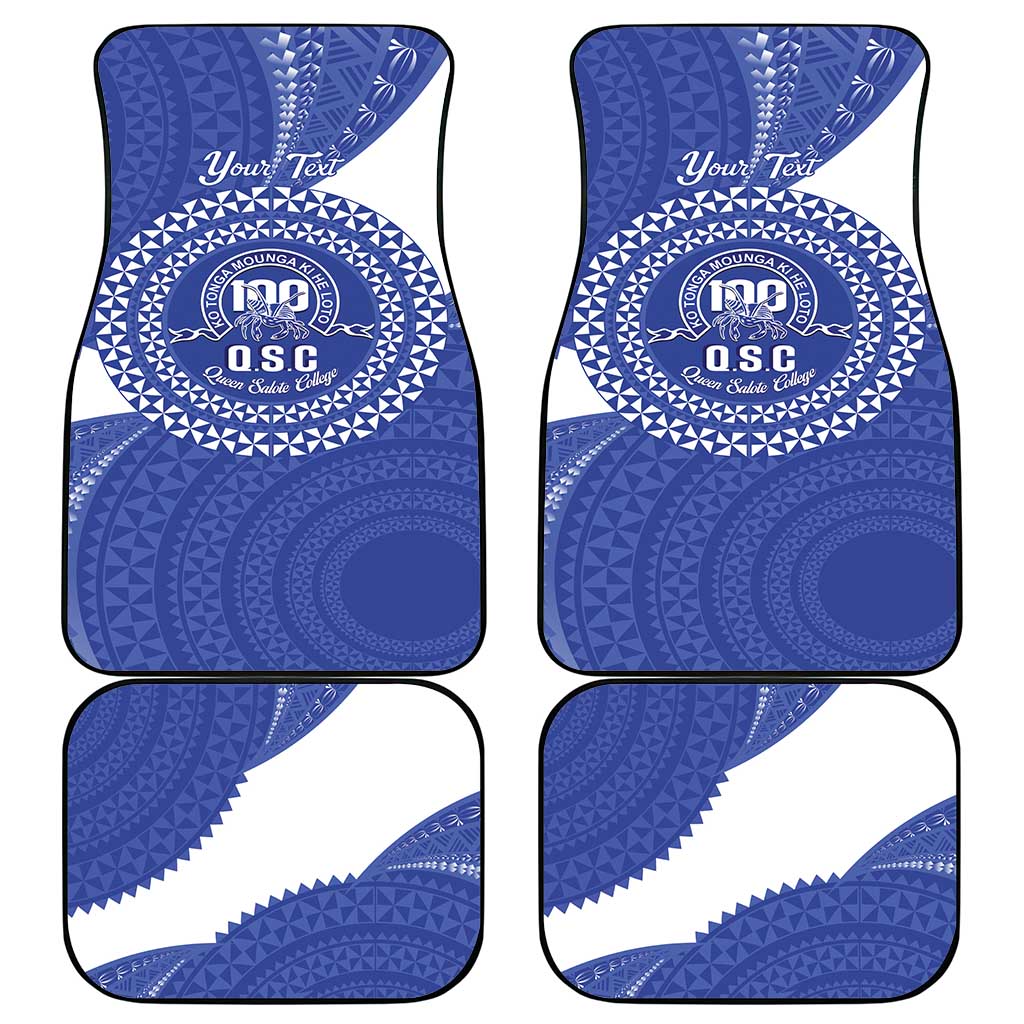 Queen Salote College 100th Anniversary Personalized Car Mats Est 1926 Kolisi Fefine Tongan Ngatu Pattern
