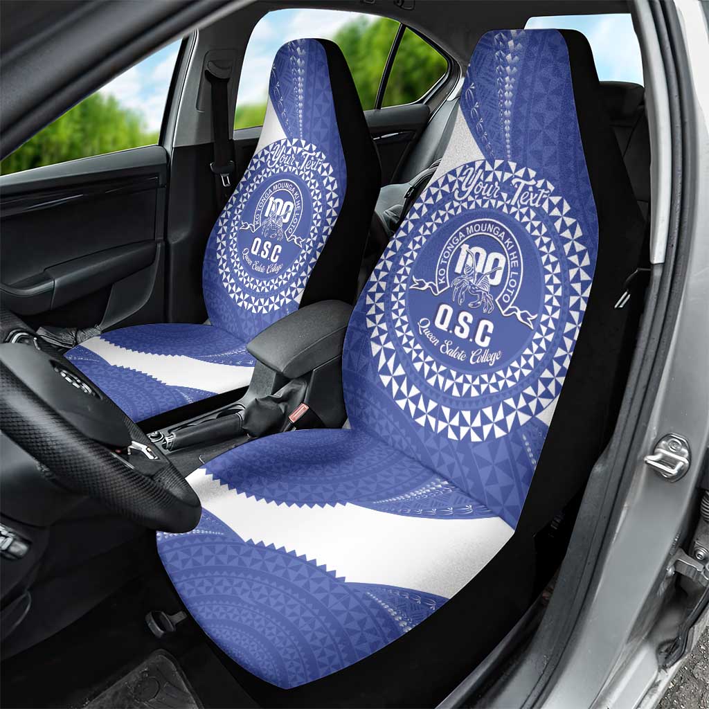 Queen Salote College 100th Anniversary Personalized Car Seat Cover Est 1926 Kolisi Fefine Tongan Ngatu Pattern LT14 - Polynesian Pride