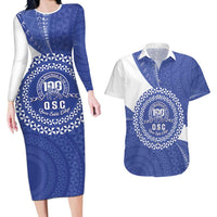 Queen Salote College 100th Anniversary Personalized Couples Matching Long Sleeve Bodycon Dress and Hawaiian Shirt Est 1926 Kolisi Fefine Tongan Ngatu Pattern