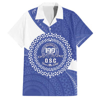 Queen Salote College 100th Anniversary Personalized Family Matching Short Sleeve Bodycon Dress and Hawaiian Shirt Est 1926 Kolisi Fefine Tongan Ngatu Pattern LT14 Dad's Shirt - Short Sleeve Blue - Polynesian Pride