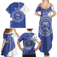 Queen Salote College 100th Anniversary Personalized Family Matching Summer Maxi Dress and Hawaiian Shirt Est 1926 Kolisi Fefine Tongan Ngatu Pattern LT14 - Polynesian Pride