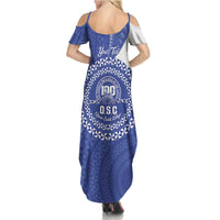 Queen Salote College 100th Anniversary Personalized Family Matching Summer Maxi Dress and Hawaiian Shirt Est 1926 Kolisi Fefine Tongan Ngatu Pattern LT14 - Polynesian Pride