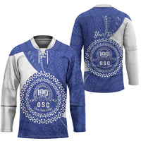 Queen Salote College 100th Anniversary Personalized Hockey Jersey Est 1926 Kolisi Fefine Tongan Ngatu Pattern LT14 - Polynesian Pride