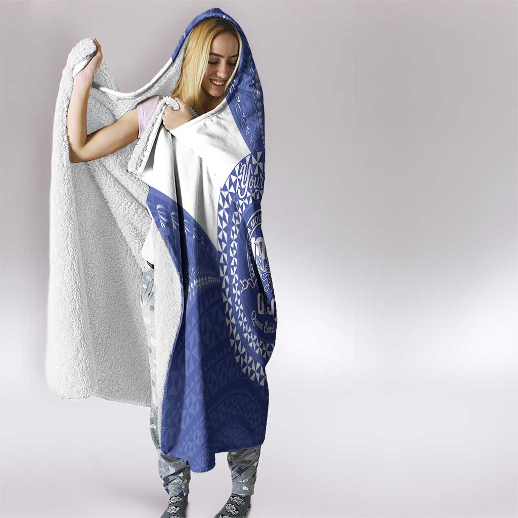 Queen Salote College 100th Anniversary Personalized Hooded Blanket Est 1926 Kolisi Fefine Tongan Ngatu Pattern LT14 - Polynesian Pride