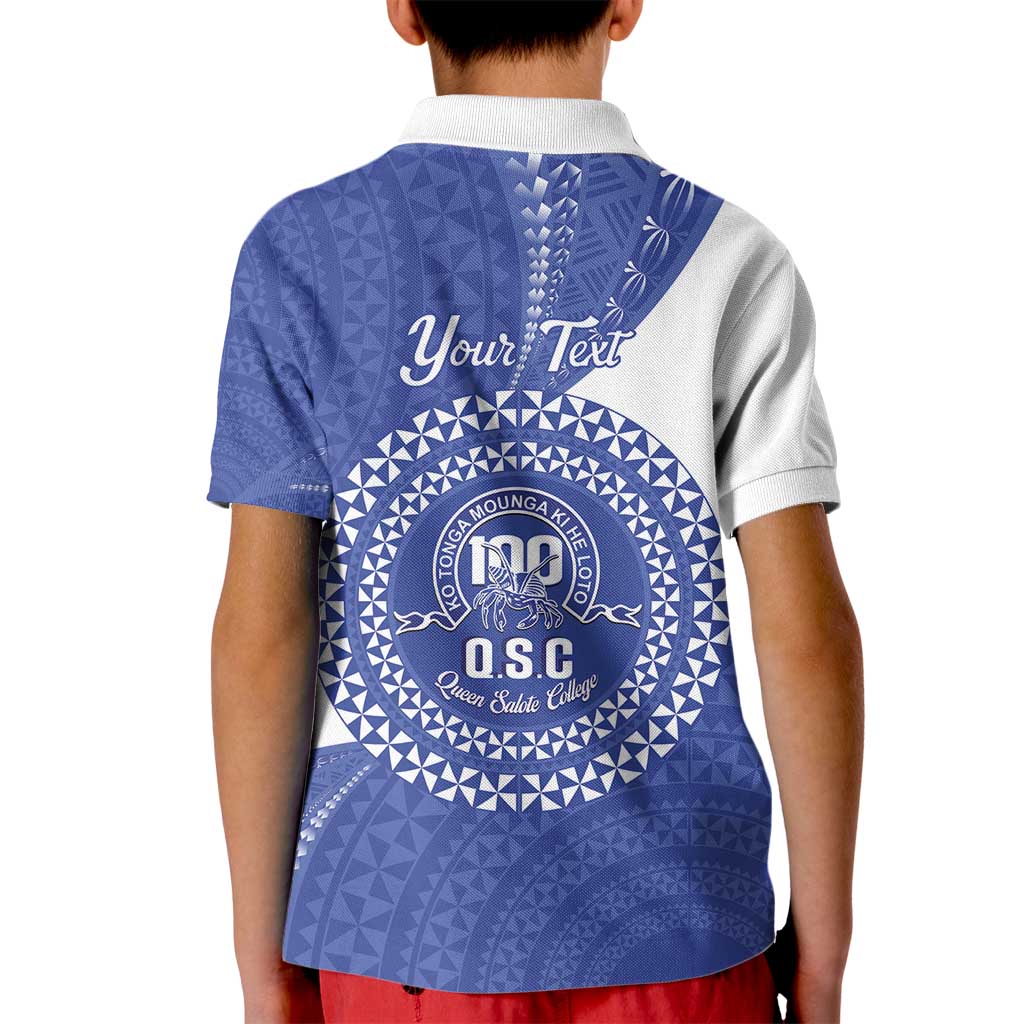 Queen Salote College 100th Anniversary Personalized Kid Polo Shirt Est 1926 Kolisi Fefine Tongan Ngatu Pattern LT14 - Polynesian Pride
