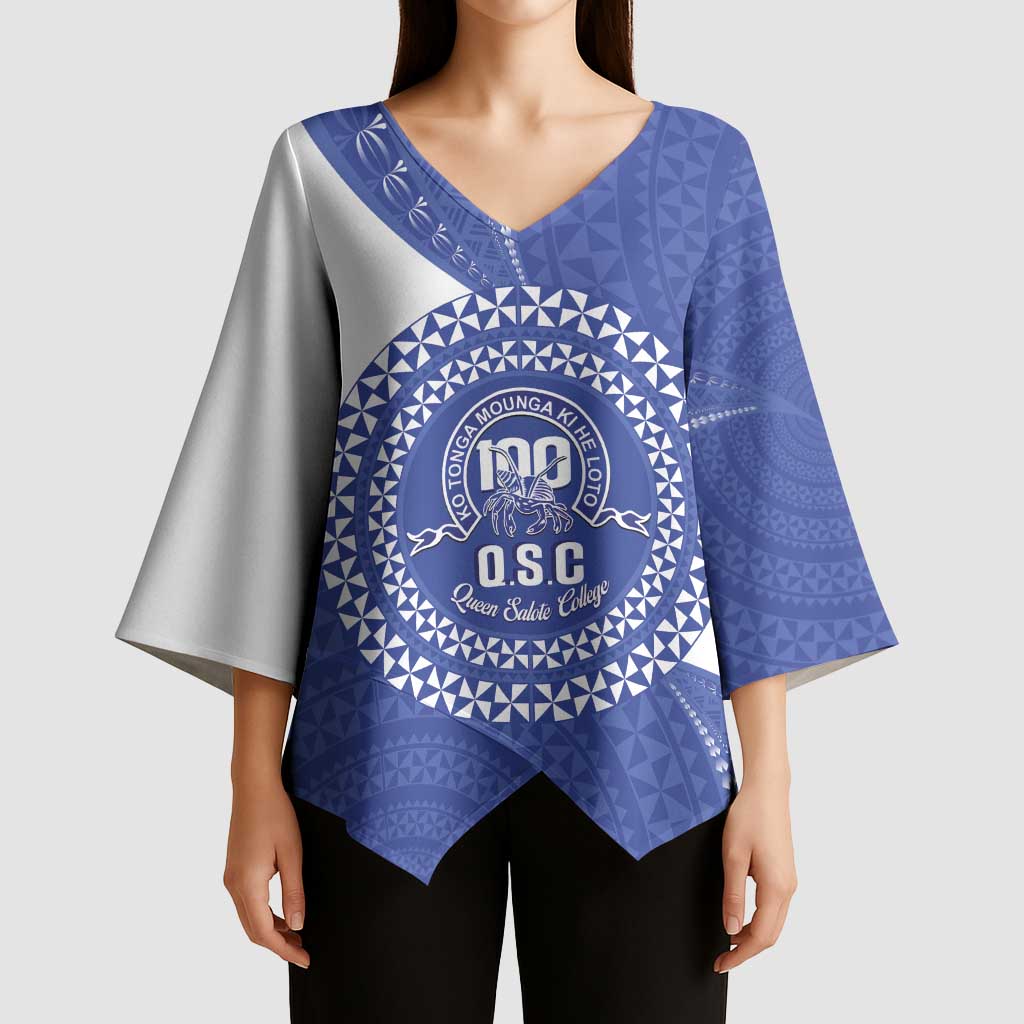 Queen Salote College 100th Anniversary Personalized Kimono Sleeve Blouse Est 1926 Kolisi Fefine Tongan Ngatu Pattern LT14 - Polynesian Pride