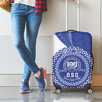 Queen Salote College 100th Anniversary Personalized Luggage Cover Est 1926 Kolisi Fefine Tongan Ngatu Pattern LT14 - Polynesian Pride