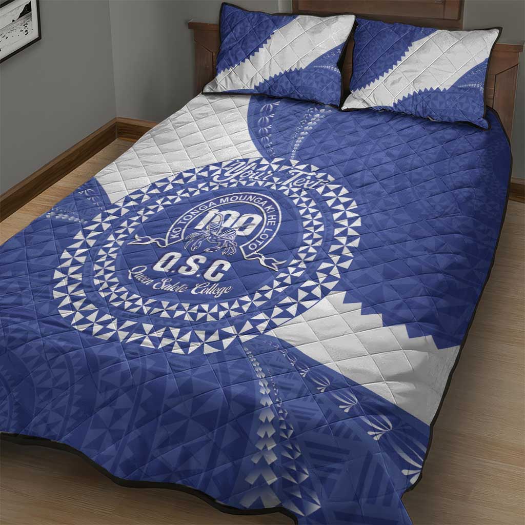Queen Salote College 100th Anniversary Personalized Quilt Bed Set Est 1926 Kolisi Fefine Tongan Ngatu Pattern