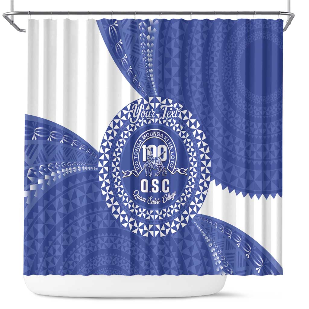 Queen Salote College 100th Anniversary Personalized Shower Curtain Est 1926 Kolisi Fefine Tongan Ngatu Pattern