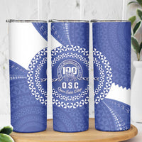 Queen Salote College 100th Anniversary Skinny Tumbler Est 1926 Kolisi Fefine Tongan Ngatu Pattern