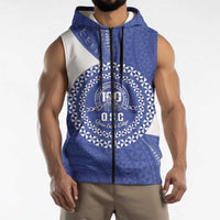 Queen Salote College 100th Anniversary Personalized Sleeveless Zip Hoodie Est 1926 Kolisi Fefine Tongan Ngatu Pattern LT14 - Polynesian Pride