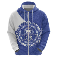 Queen Salote College 100th Anniversary Personalized Zip Hoodie Est 1926 Kolisi Fefine Tongan Ngatu Pattern LT14 - Polynesian Pride