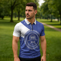 Queen Salote College 100th Anniversary Personalized Zipper Polo Shirt Est 1926 Kolisi Fefine Tongan Ngatu Pattern LT14 - Polynesian Pride
