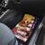 Personalised United States And Papua New Guinea Car Mats USA Eagle With PNG Bird Of Paradise