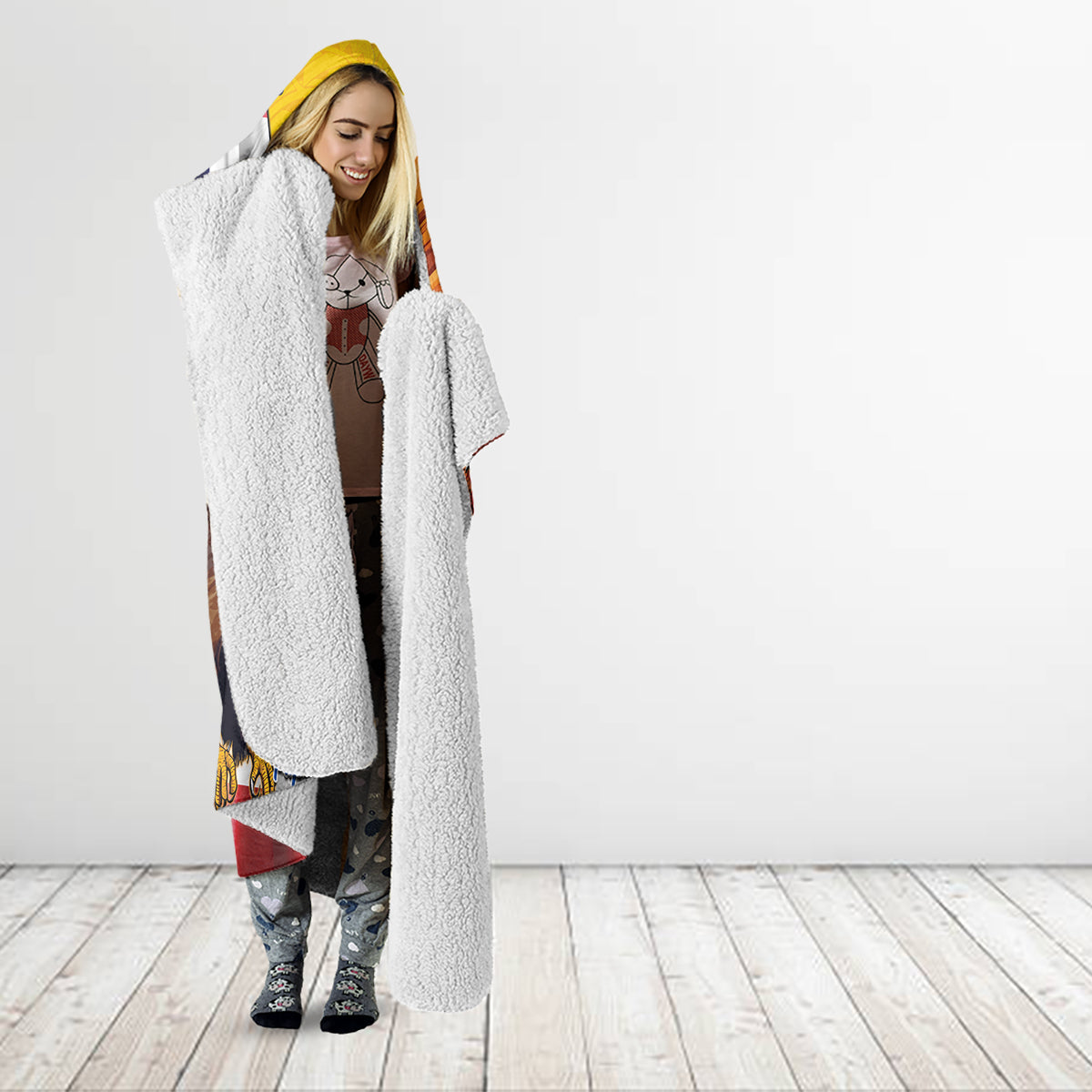 Personalised United States And Papua New Guinea Hooded Blanket USA Eagle With PNG Bird Of Paradise