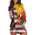 Personalised United States And Papua New Guinea Hoodie Dress USA Eagle With PNG Bird Of Paradise