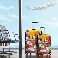 Personalised United States And Papua New Guinea Luggage Cover USA Eagle With PNG Bird Of Paradise