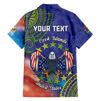 Personalised United States And Cook Islands Family Matching Puletasi and Hawaiian Shirt USA Eagle Mix Polynesian Pattern LT14 - Polynesian Pride