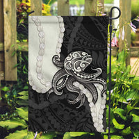 Black Polynesia Tribal Octopus Tattoo Garden Flag Pikake Lei Polynesian Pattern LT14 Garden Flag Black - Polynesian Pride